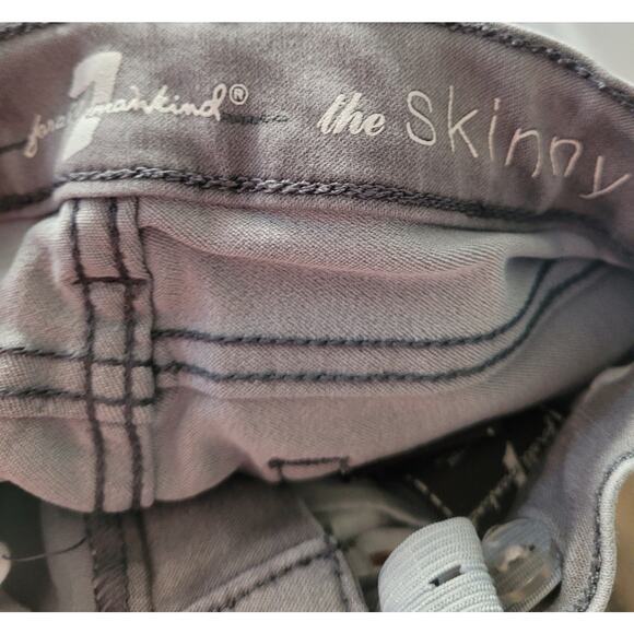 7 For All Mankind Boys Gray Skinny Jeans size 4 Adjustable‎ Waist #8 - Picture 4 of 5